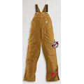 Men's Carhartt Duck Zip-To-Thigh Bib Quilt-Lined Overall